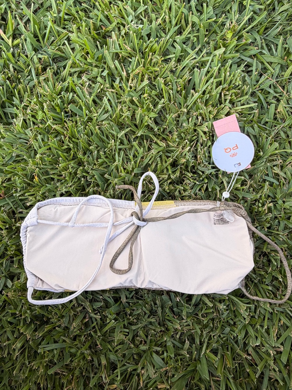 PQ Swim Haven Luna Wave Bandeau Bikini Top Metallic NWT Size Large MSRP $80 - Picture 5 of 7